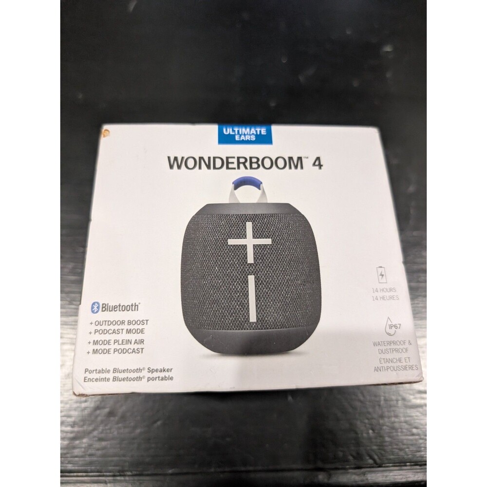 Ultimate Ears Wonderboom 4 Portable Bluetooth Speaker Black 984-001876 New Open